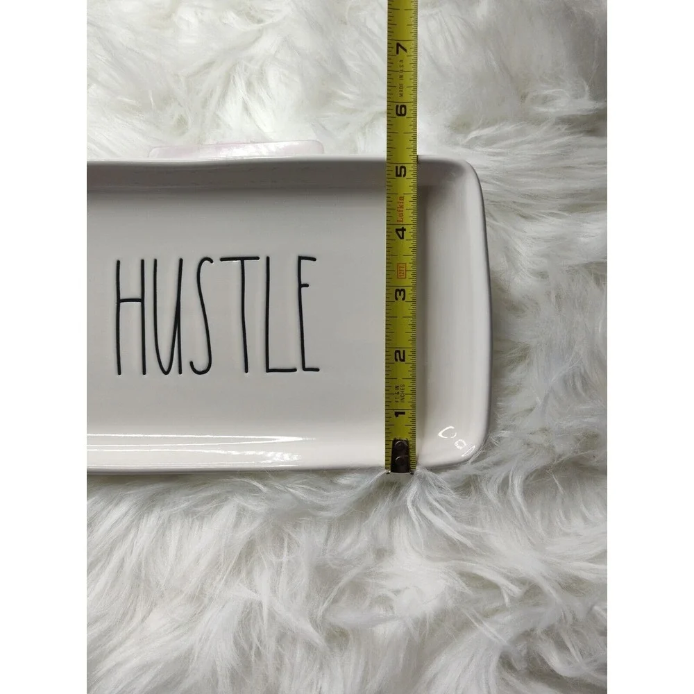 Rae Dunn HUSTLE‎ Trinket Tray Dish Plate By Magenta